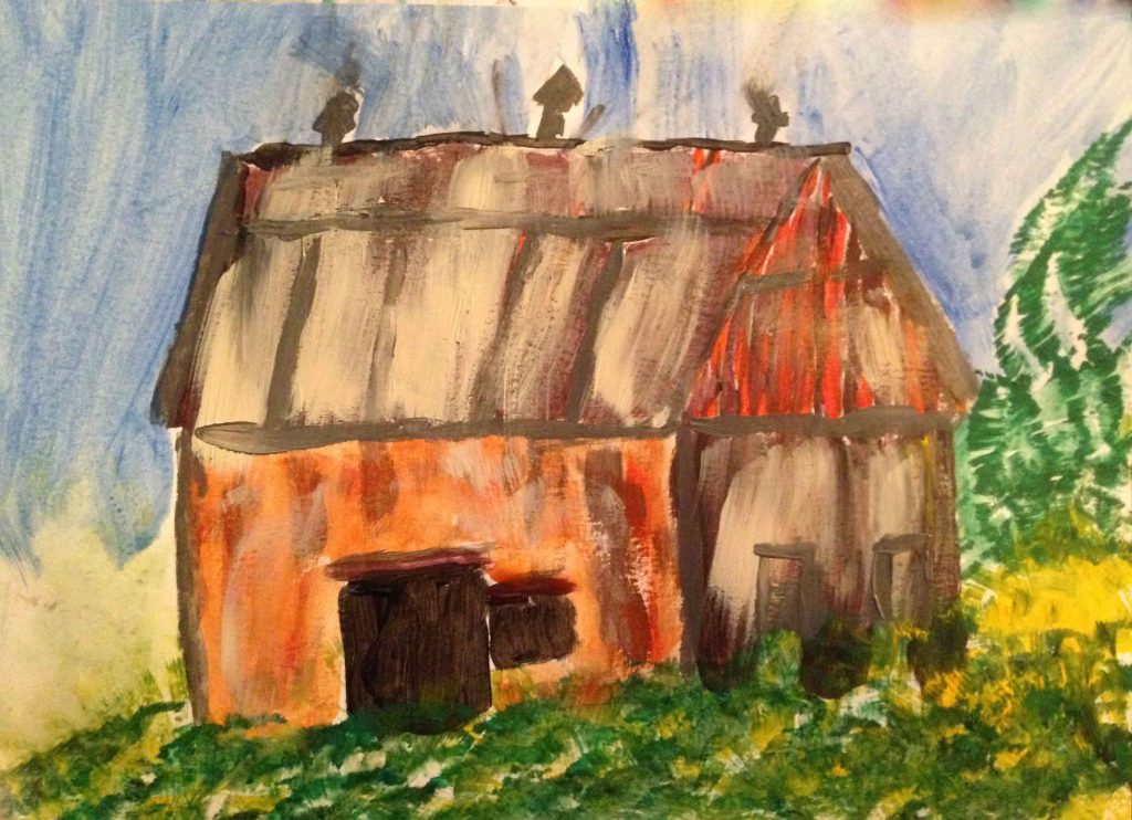 Acrylic Painting this old barn
